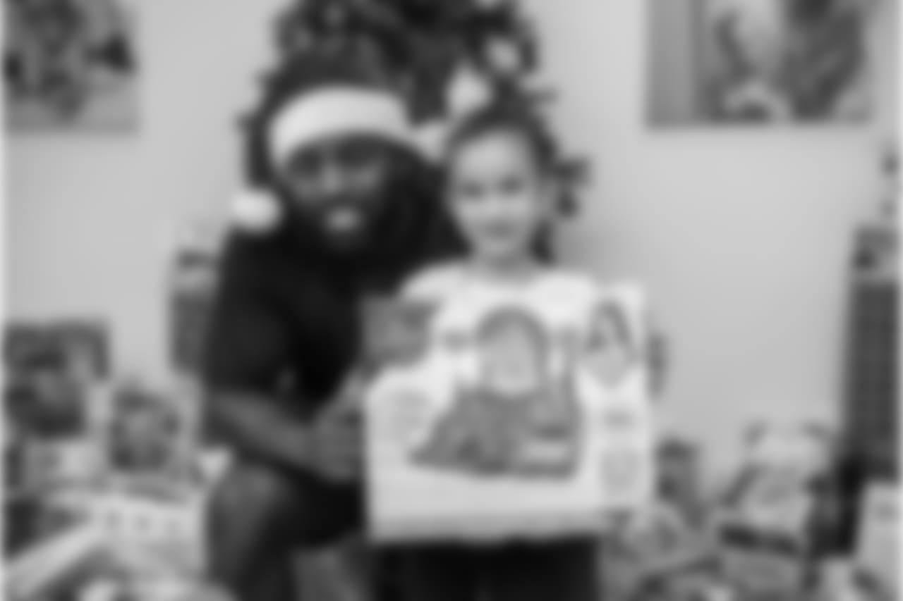 An image from the Dec. 19, 2018 community development event featuring Whitney Mercilus at Easter Seals.