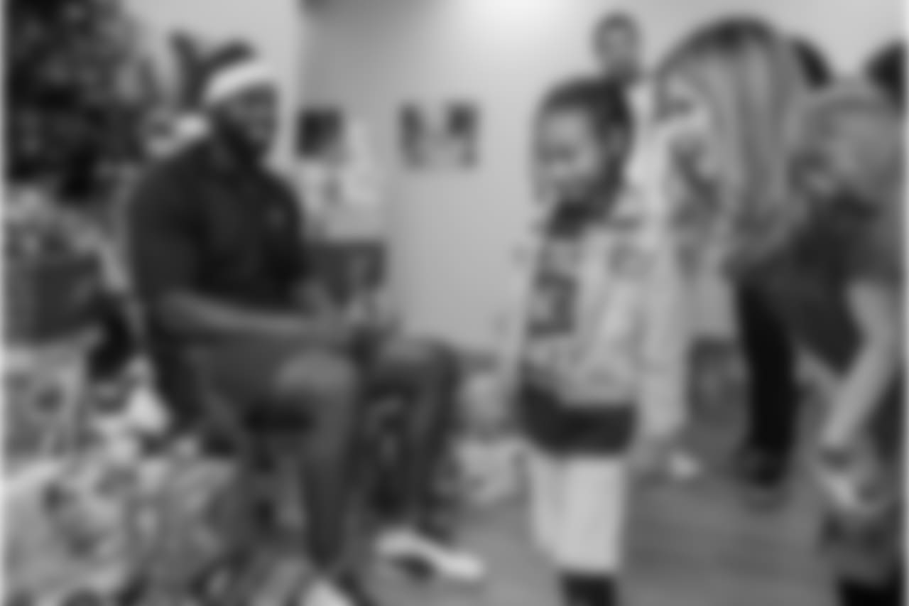 An image from the Dec. 19, 2018 community development event featuring Whitney Mercilus at Easter Seals.