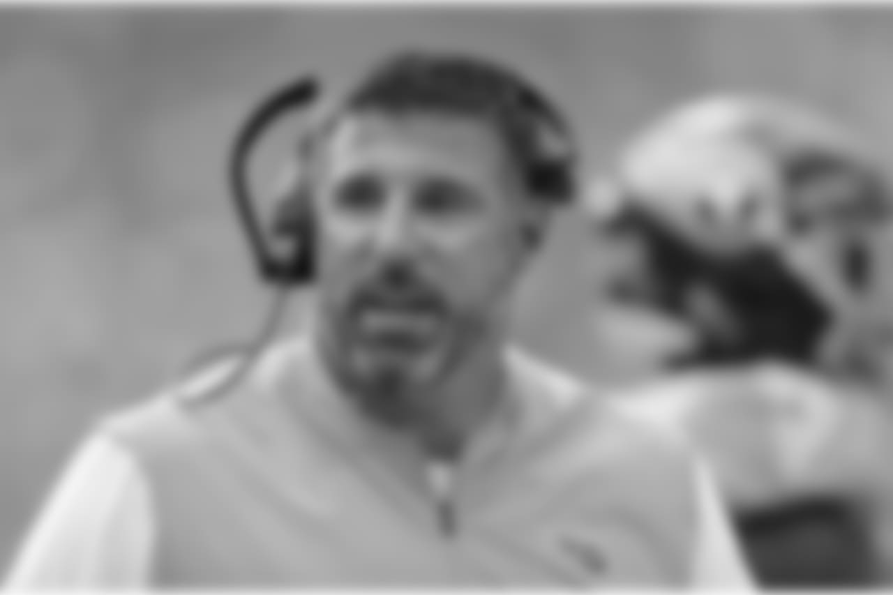 Tennessee Titans head coach Mike Vrabel is seen during the second half of an NFL football game against the Miami Dolphins, Sunday, Sept. 9, 2018, in Miami Gardens, Fla. (AP Photo/Brynn Anderson)