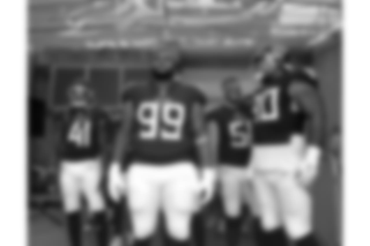 Tennessee Titans defensive tackle Jurrell Casey (99) waits to take the field before a preseason NFL football game against the Tampa Bay Buccaneers Saturday, Aug. 18, 2018, in Nashville, Tenn. (AP Photo/James Kenney)