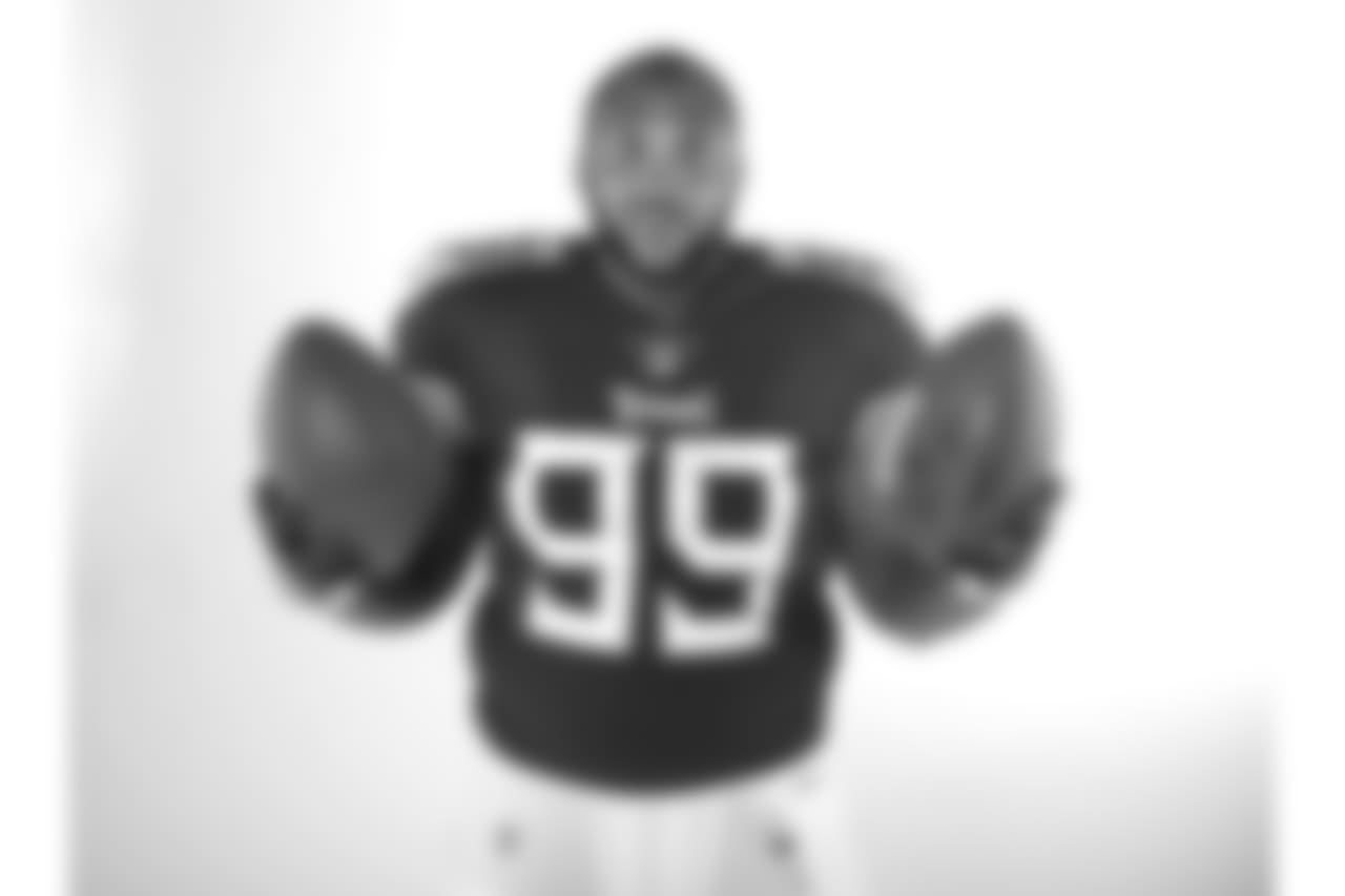 Tennessee Titans defensive end Jurrell Casey poses June 11, 2018, in Nashville, Tenn. (AP Photo/Mark Humphrey)
