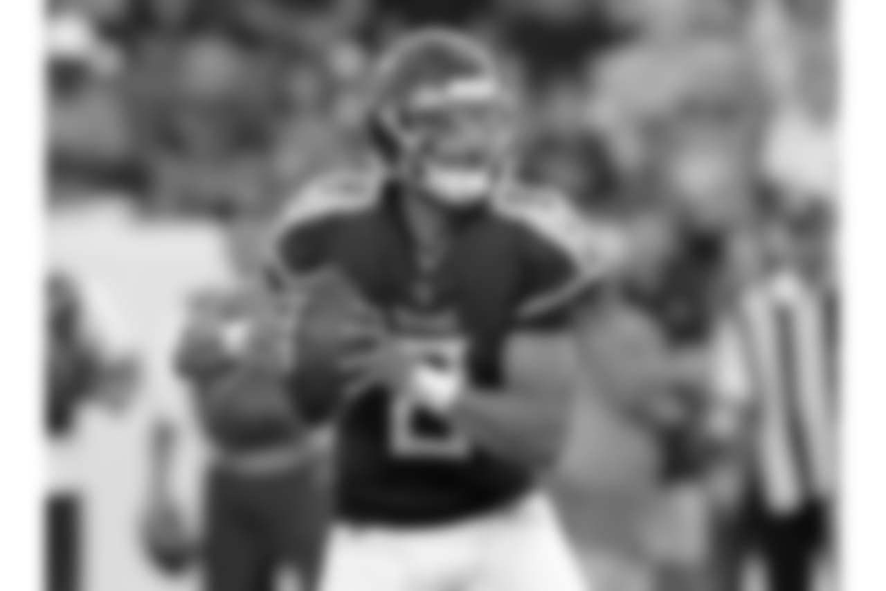 Tennessee Titans quarterback Marcus Mariota plays against the Tampa Bay Buccaneers in the first half of a preseason NFL football game Saturday, Aug. 18, 2018, in Nashville, Tenn. (AP Photo/Mark Zaleski))