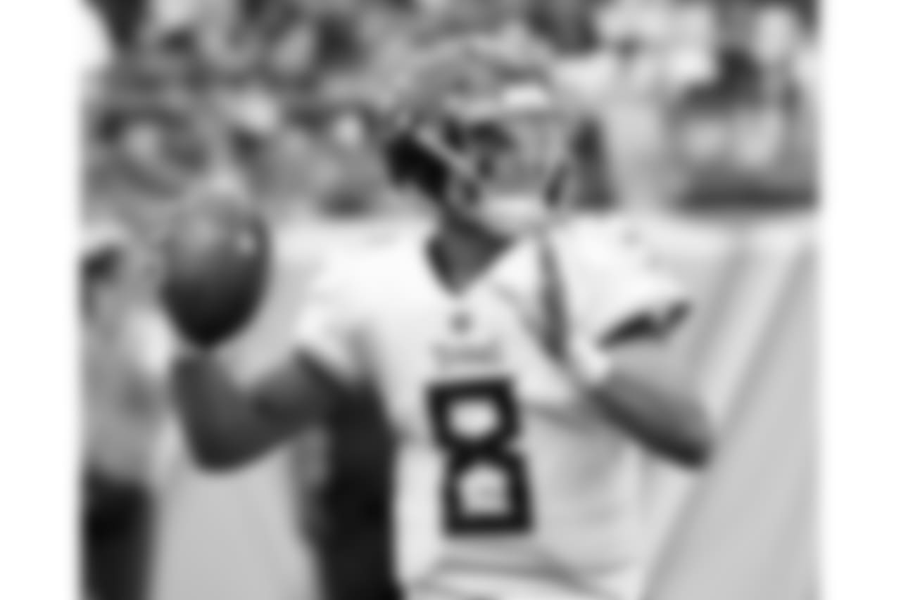FILE - In this Aug. 25, 2018, file photo, Tennessee Titans quarterback Marcus Mariota (8) looks to pass in the first quarter of an NFL preseason football game against the Pittsburgh Steelers, in Pittsburgh. This franchise gave themselves a big confidence boost by rallying for a wild-card win in Kansas City with a divisional loss in New England an eye-opener. "To be able to experience that was huge," Mariota said. (AP Photo/Don Wright, File)