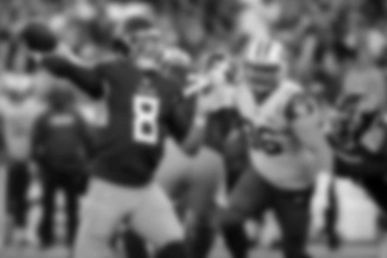 Tennessee Titans quarterback Marcus Mariota (8) passes against the New York Jets in the first half of an NFL football game Sunday, Dec. 2, 2018, in Nashville, Tenn. (AP Photo/James Kenney)