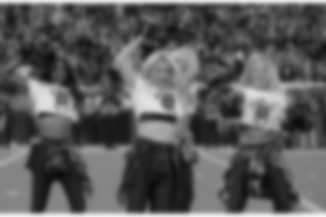 The Tennessee Titans cheerleaders perform during the first half of an NFL football game against the Jacksonville Jaguars, Thursday, Dec. 6, 2018, in Nashville, Tenn. (AP Photo/James Kenney)