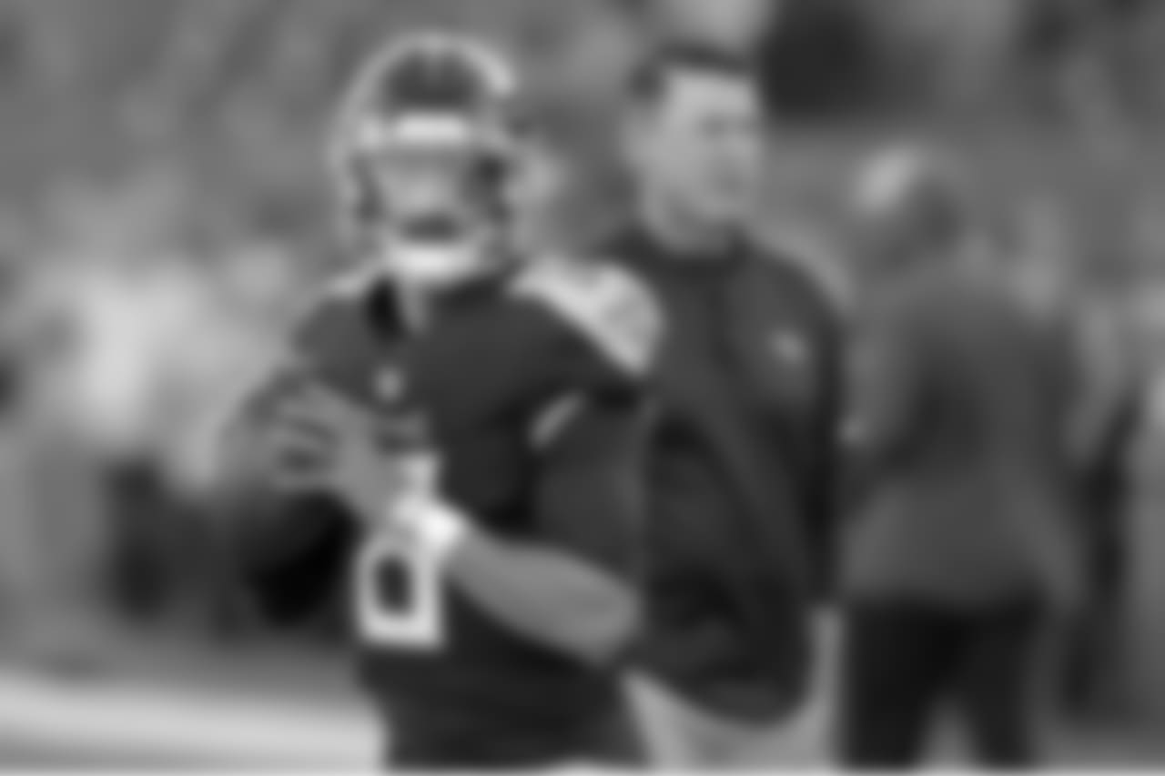 Tennessee Titans quarterback Marcus Mariota warms up before an NFL football game against the New York Jets Sunday, Dec. 2, 2018, in Nashville, Tenn. (AP Photo/Mark Zaleski)