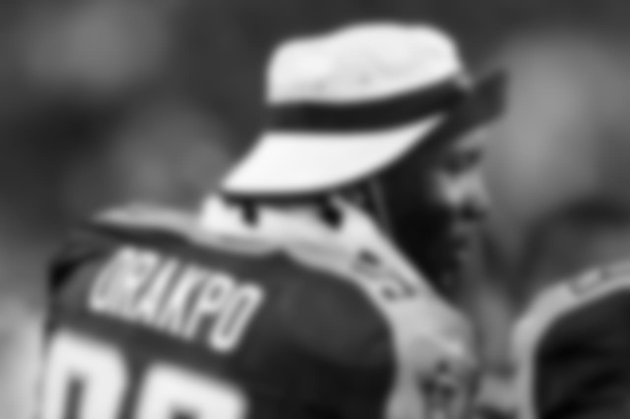 Tennessee Titans linebacker Brian Orakpo watches from the sideline in the second half of a preseason NFL football game against the St. Louis Rams Sunday, Aug. 23, 2015, in Nashville, Tenn. (AP Photo/James Kenney)