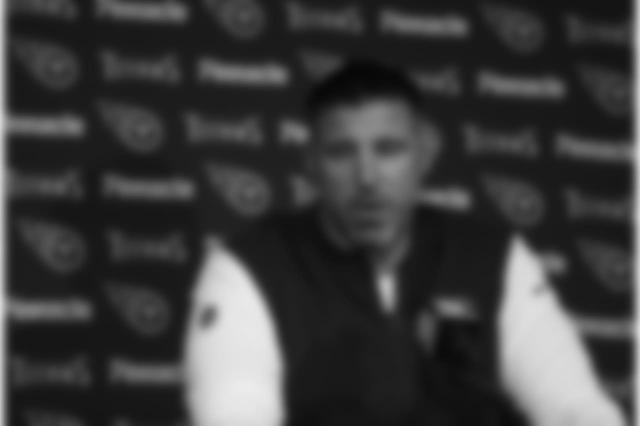 Tennessee Titans head coach Mike Vrabel speaks during a news conference following an NFL football game against the Indianapolis Colts, Sunday, Nov. 18, 2018, in Indianapolis. Indianapolis won 38-10. (AP Photo/Jeff Roberson)