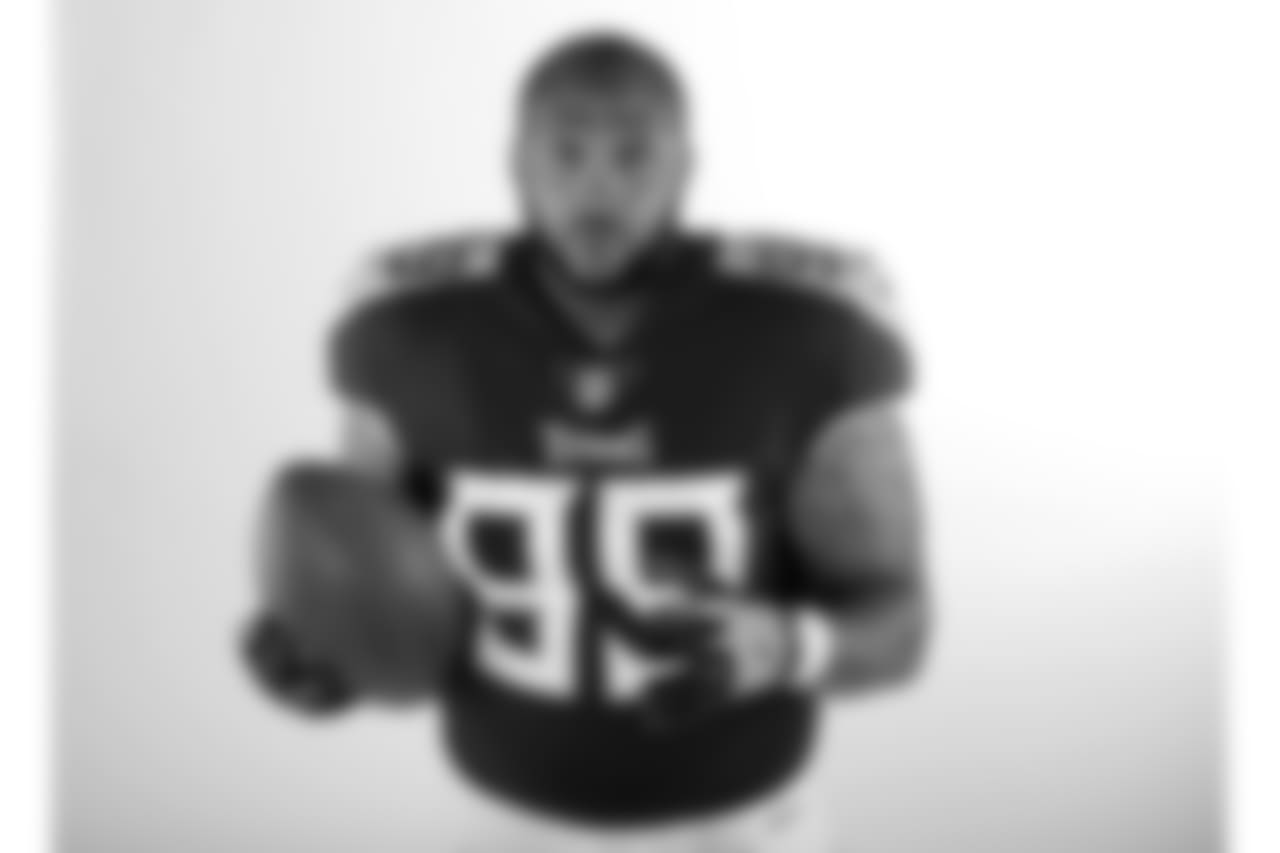 Tennessee Titans defensive end Jurrell Casey poses June 11, 2018, in Nashville, Tenn. (AP Photo/Mark Humphrey)