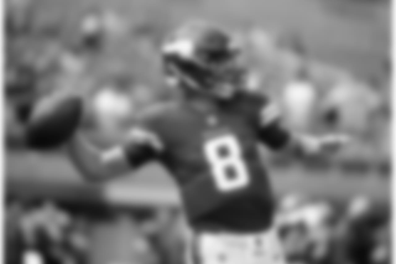 Minnesota Vikings quarterback Kirk Cousins warms up before an NFL preseason football game against the Jacksonville Jaguars, Saturday, Aug. 18, 2018, in Minneapolis. (AP Photo/Bruce Kluckhohn)