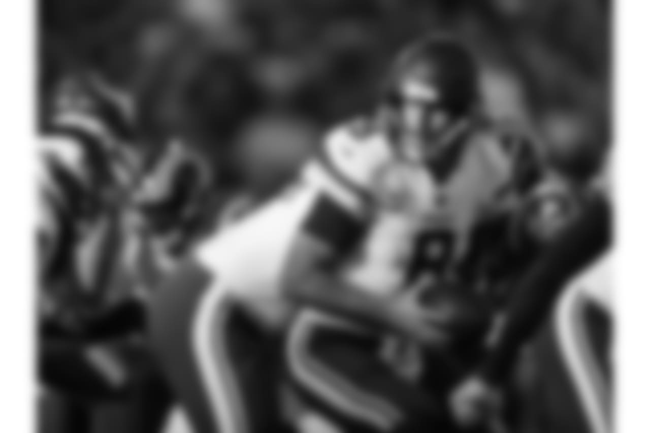 Minnesota Vikings quarterback Kirk Cousins (8) during an NFL football game against the XXXX, Thursday, Sept. 27, 2018 in Los Angeles. (Ben Liebenberg/NFL)