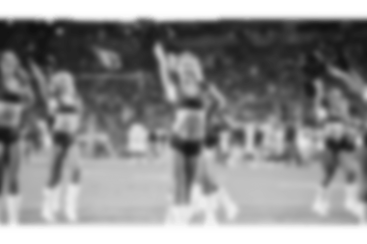 Images of the Cardinals cheerleaders during the second half of the preseason opener against the Chargers