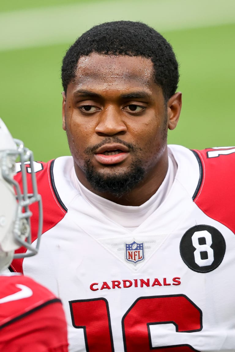 Arizona Cardinals wide receiver Trent Sherfield (16) warms up before an NFL  football game against the Dallas Cowboys, Monday, Oct. 19, 2020, in  Arlington, Texas. Arizona won 38-10. (AP Photo/Brandon Wade Stock Photo -  Alamy