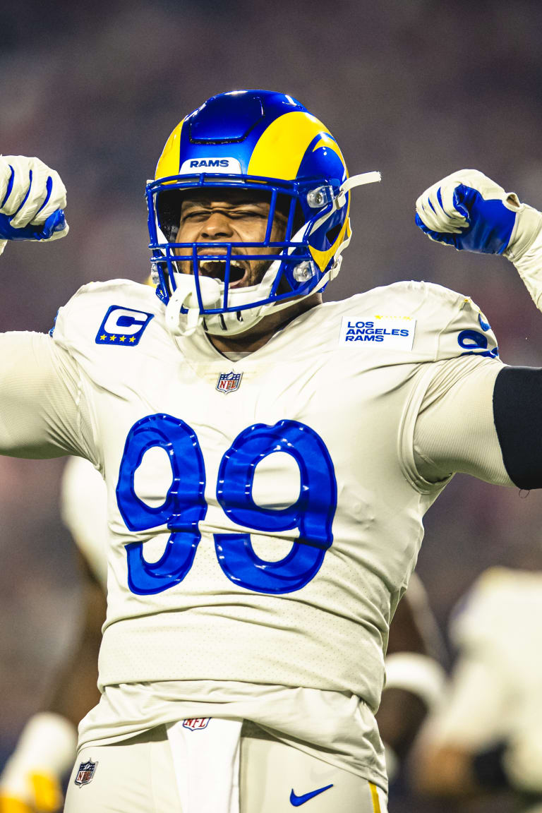 Aaron Donald Makes Super Bowl-Winning Play, Points to Ring Finger