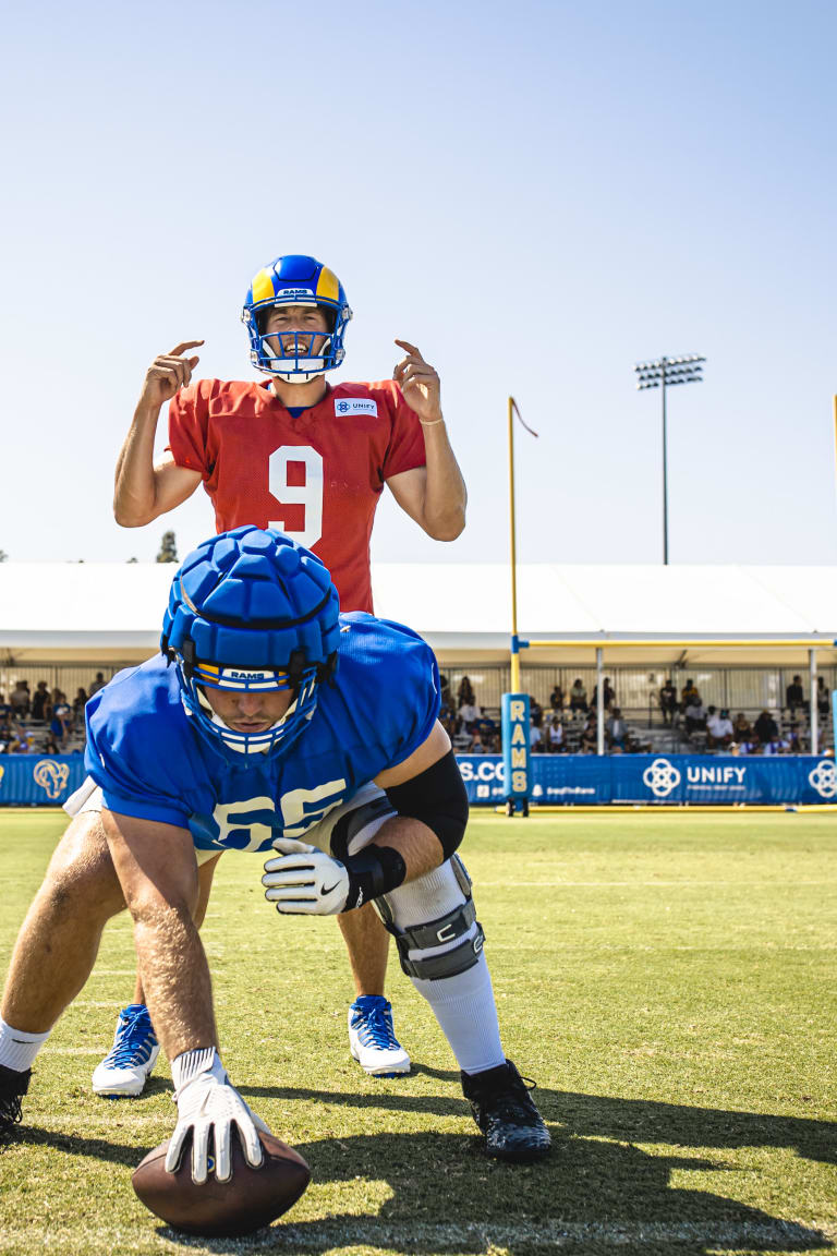 Watch: Matthew Stafford, Rams take field for first time in throwback  uniforms