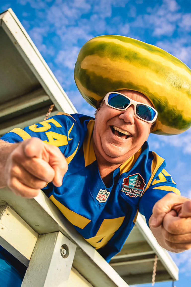 Why do Los Angeles Rams fans wear melon heads?