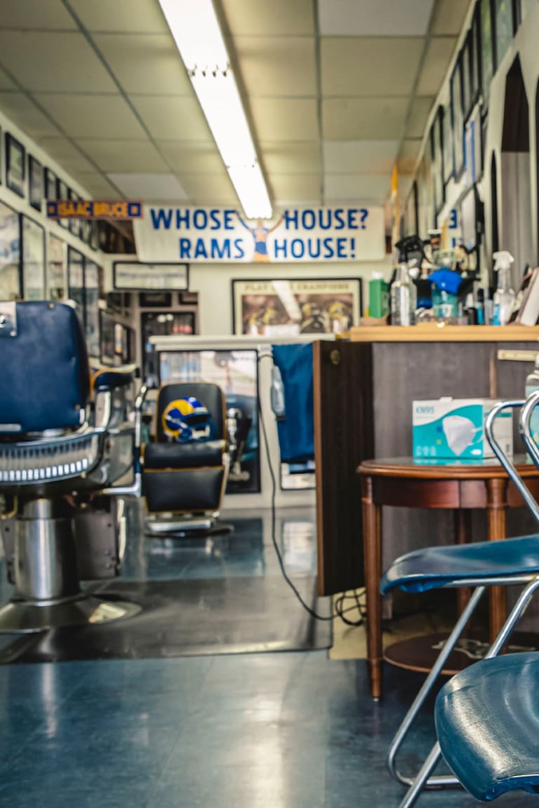 Step into The Golden Ram Barber Shop: A superfan's shop full of Rams  memorabilia
