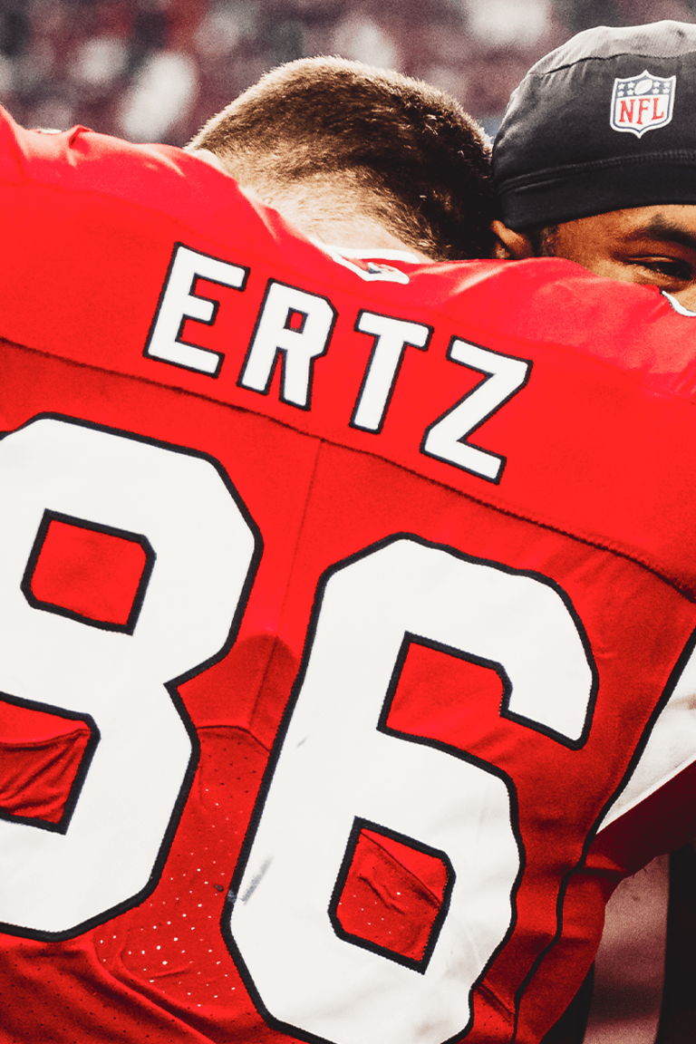 Zach Ertz Name & Number Game Day V-Neck T-Shirt - Red - Tshirtsedge