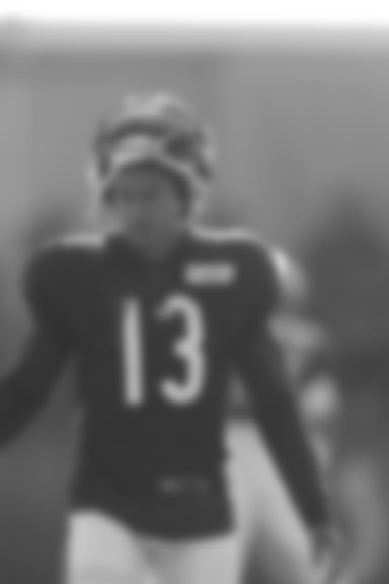 Chicago Bears players and coaches on the field for a joint practice with the Indianapolis Colts at Grand Park, Wednesday, August 16, 2023, in Westfield, Indiana.