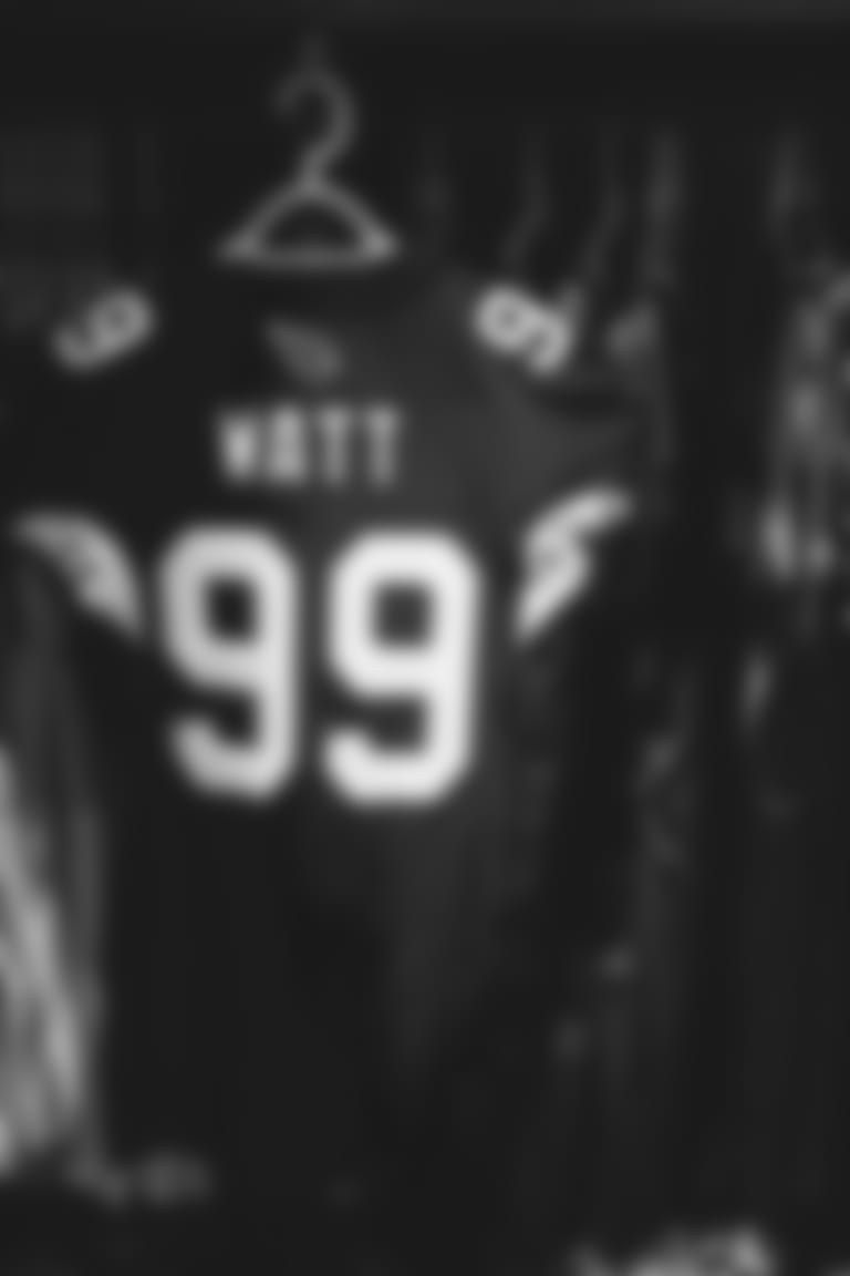 A look at defensive end J.J. Watt's Cardinals jersey being created