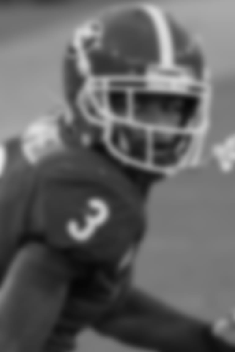 Georgia defensive back Tyson Campbell (3) covers a play against Florida during the first half of an NCAA college football game, Saturday, Nov. 7, 2020, in Jacksonville, Fla. (AP Photo/John Raoux)