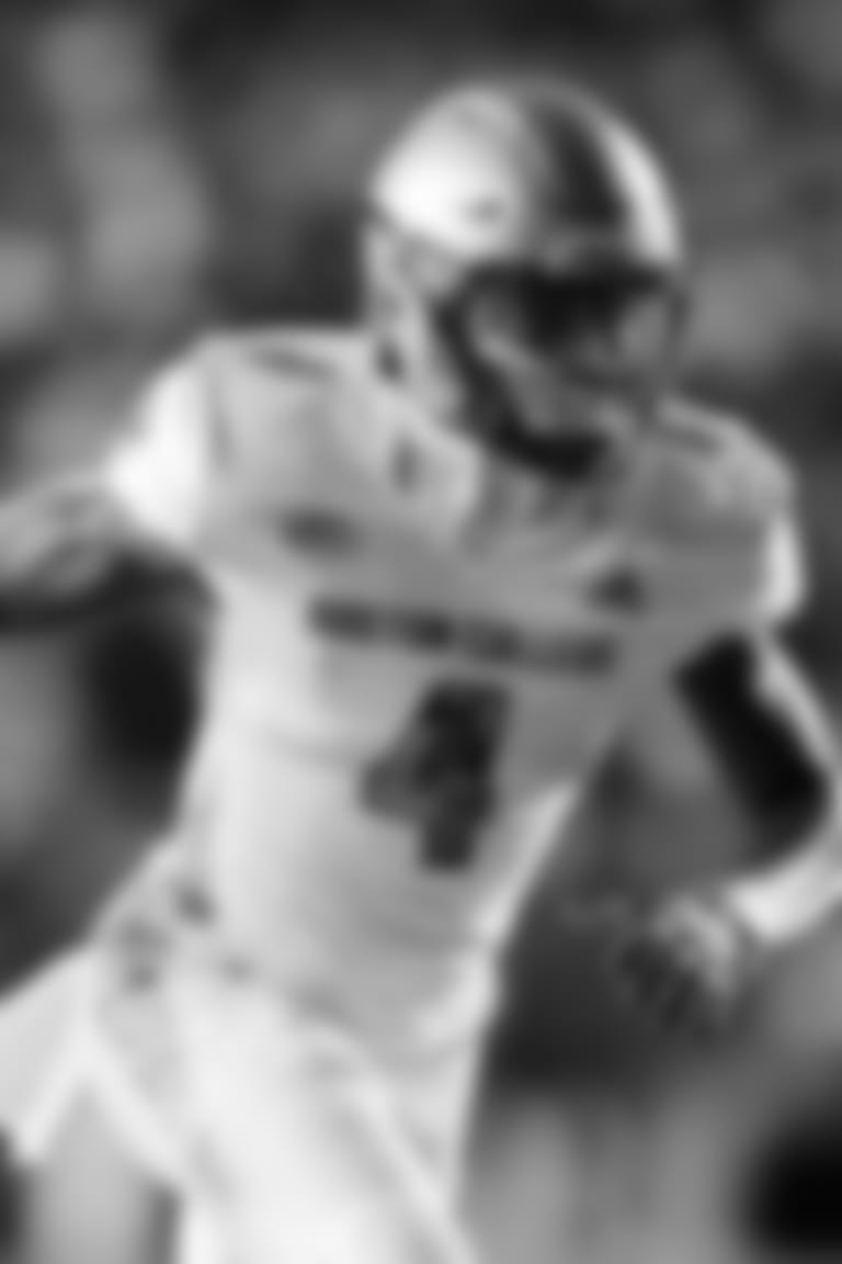 FILE - Boston College wide receiver Zay Flowers (4) plays against Virginia Tech during the first half of an NCAA college football game on Nov. 5, 2021, in Boston. Boston College opens the 2022 season against Rutgers on Sept. 3. (AP Photo/Michael Dwyer, File)