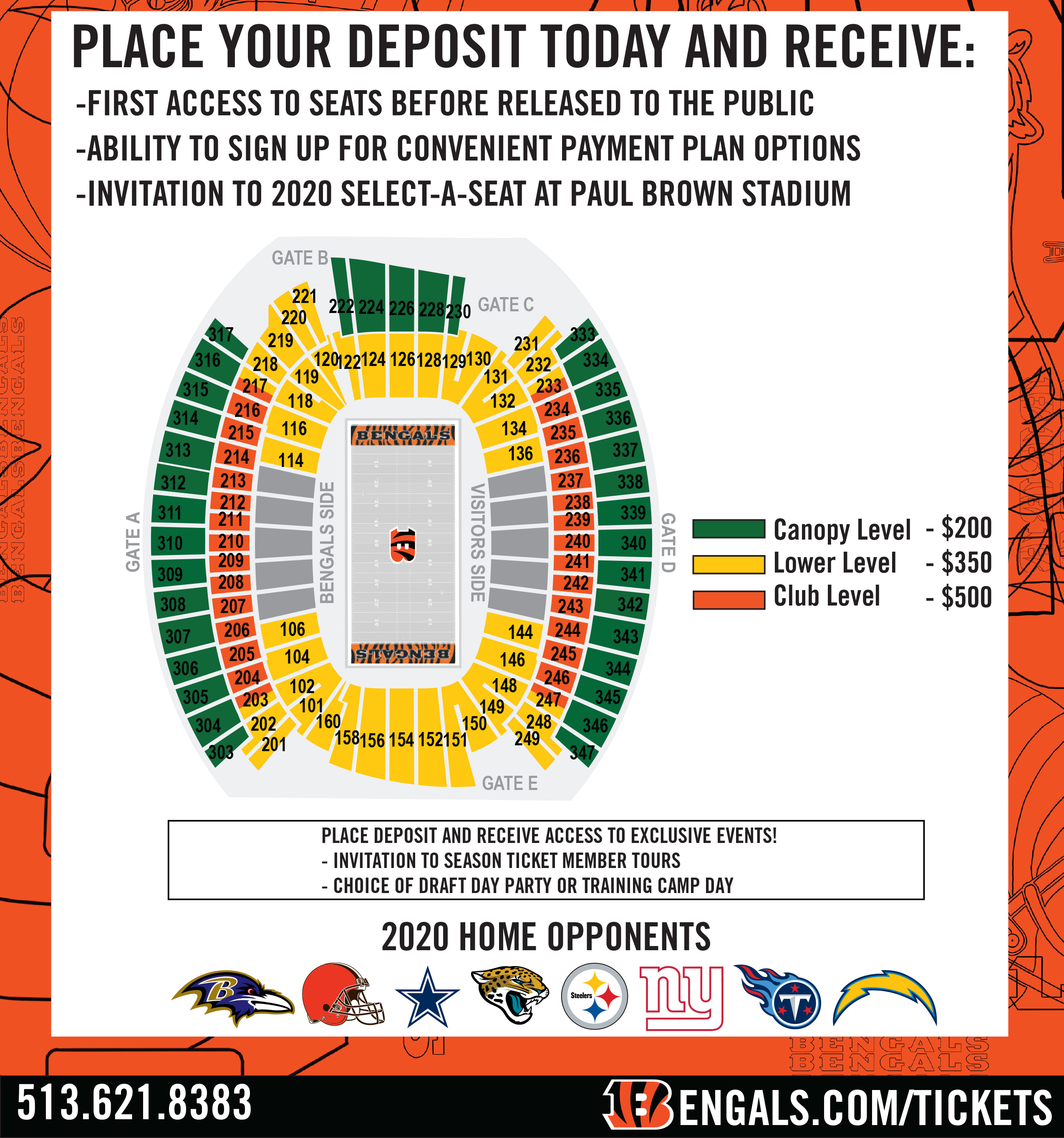 Cincinnati Bengals Tickets | Season Ticket Deposits ...