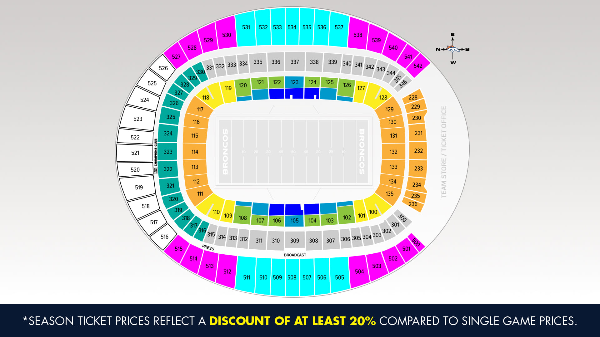 Denver Broncos Stadium Parking Map