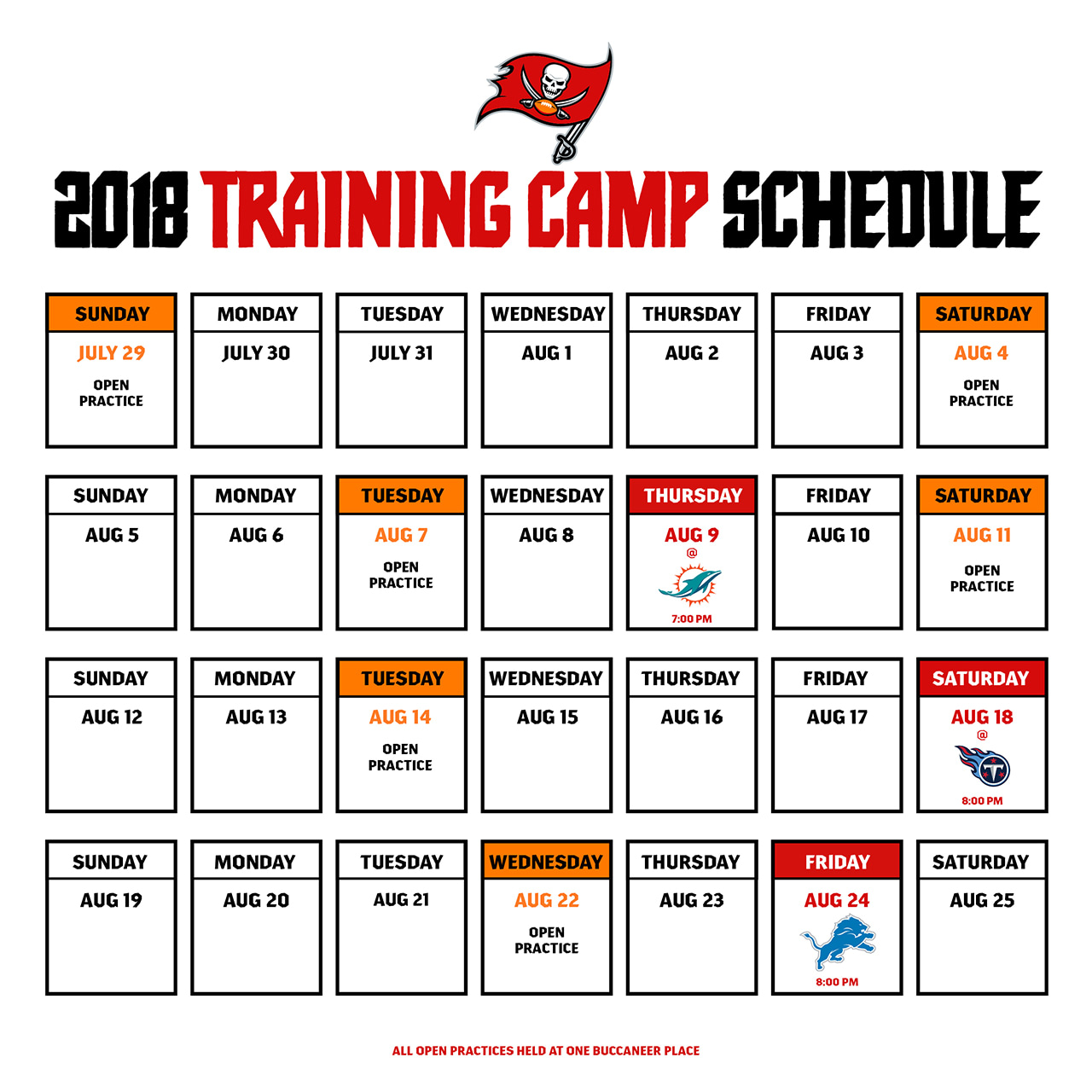 Tampa Bay Buccaneers Training Camp