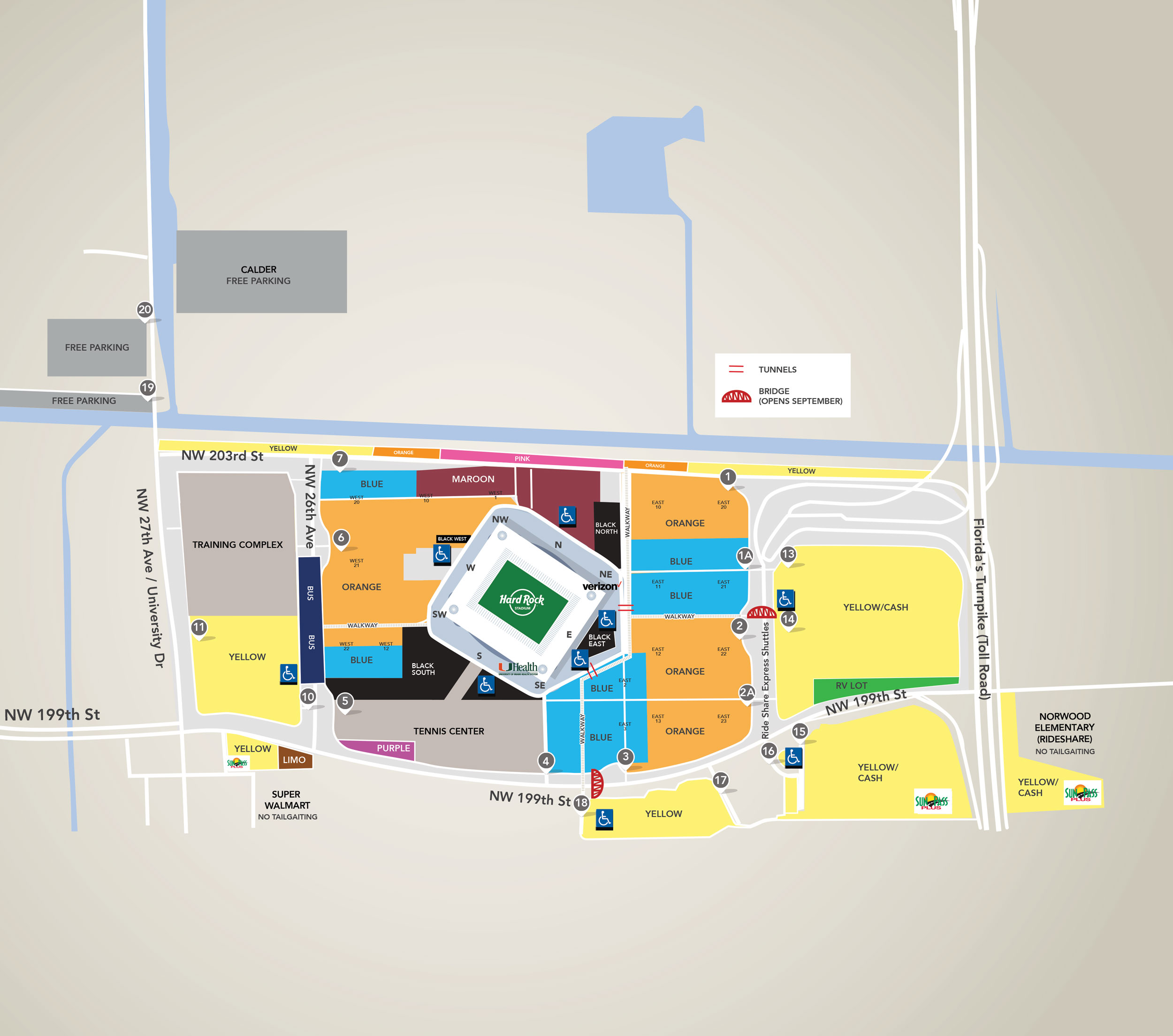 Sunlife Stadium Parking Map Cities And Towns Map