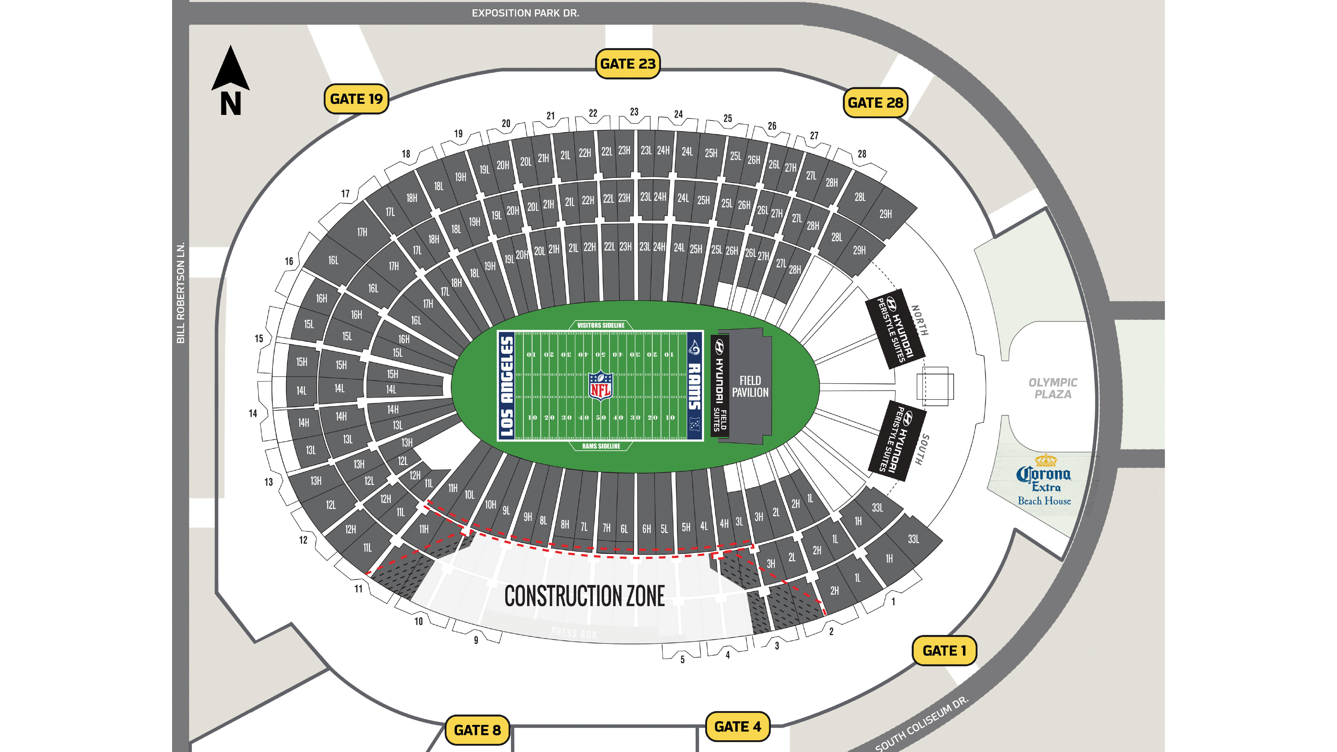 La Rams Coliseum Seating Chart Elcho Table vrogue.co