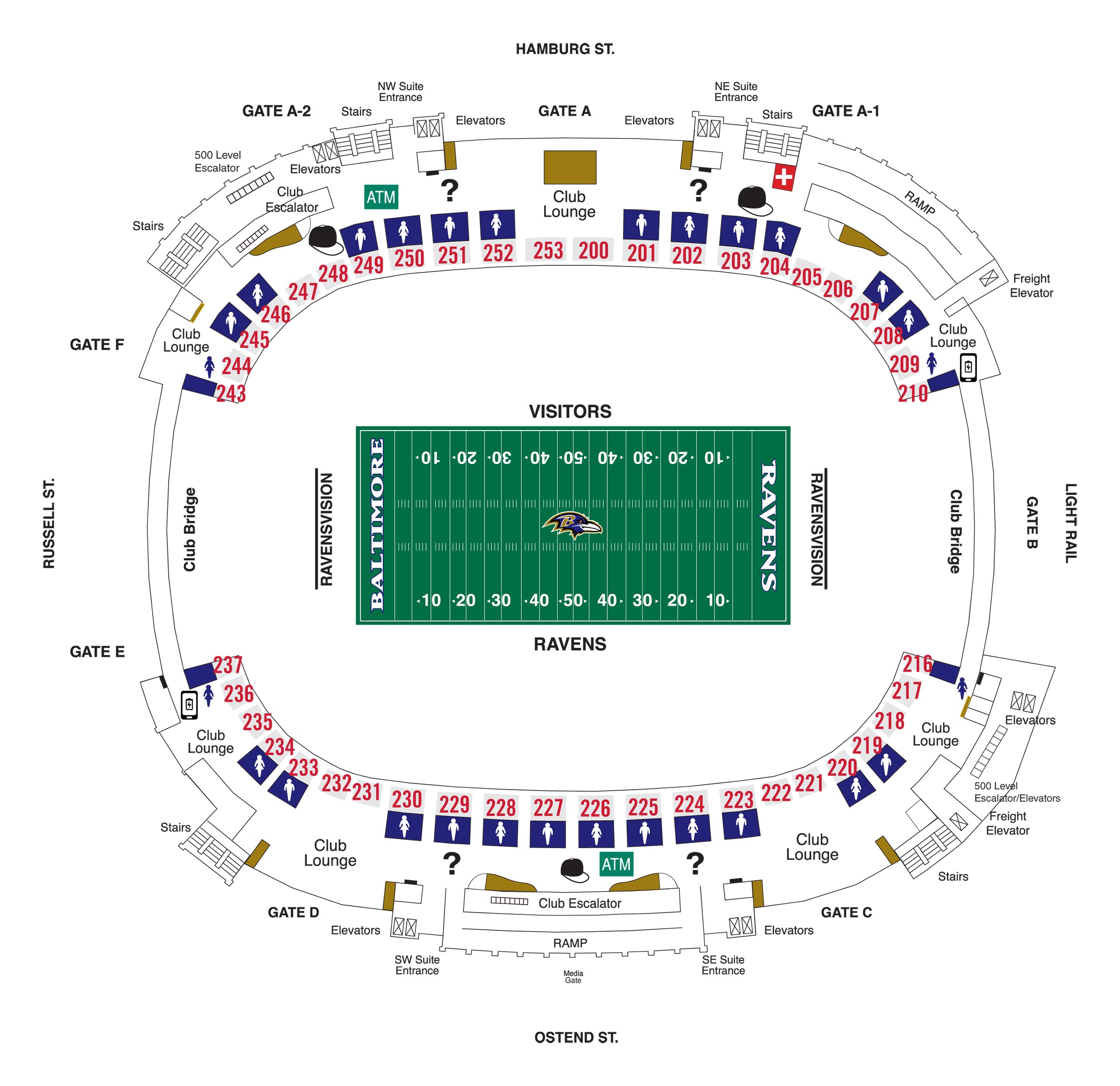 M&T Bank Stadium Diagrams | Baltimore Ravens – baltimoreravens.com