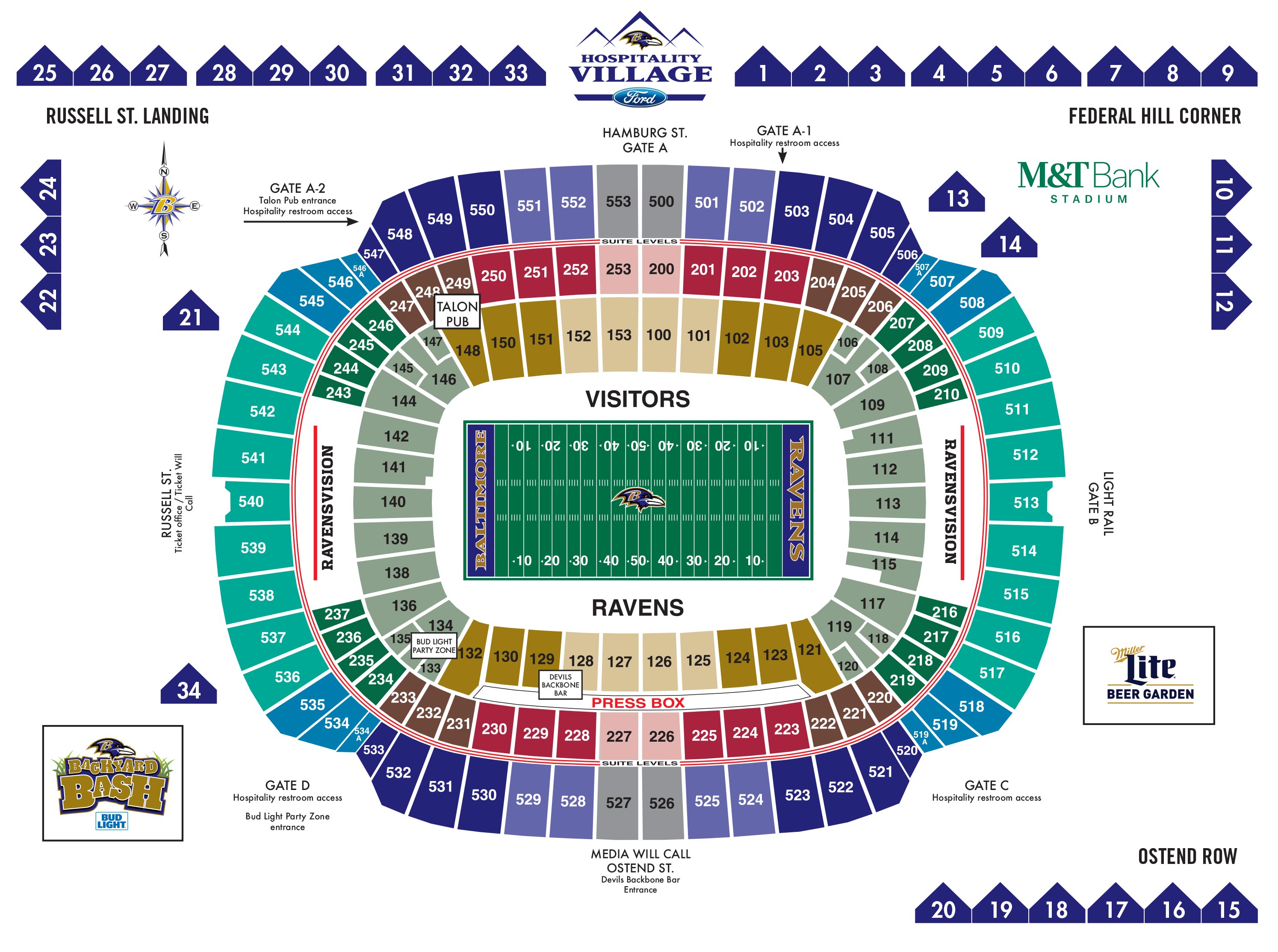 Mt Bank Stadium Diagrams Baltimore Ravens