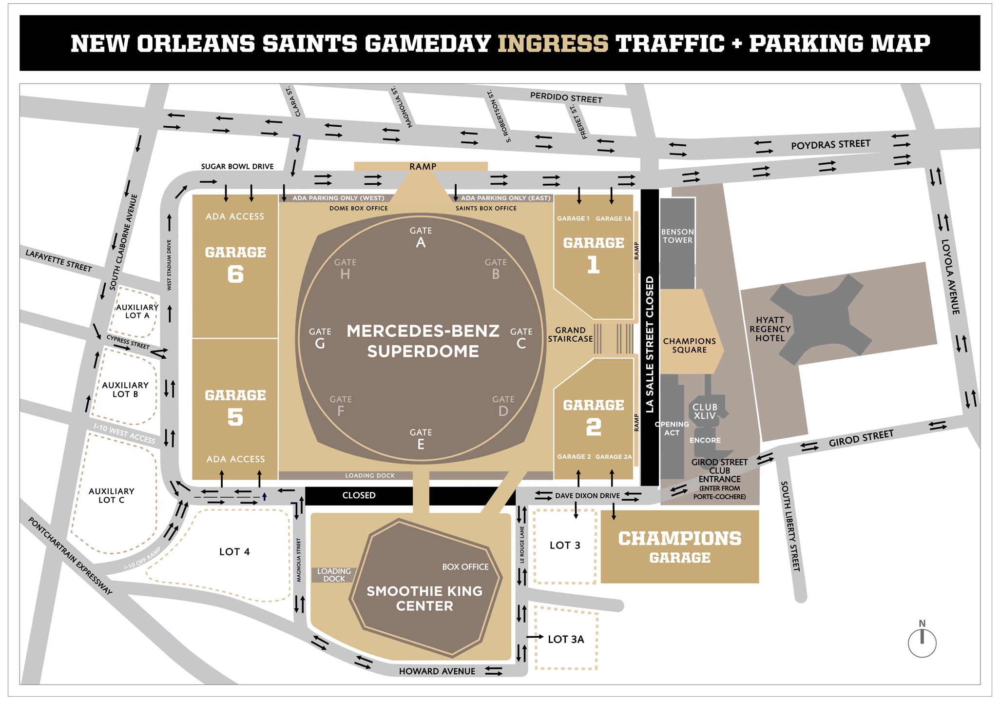 Saints Stadium Information New Orleans Saints Neworleanssaints Com