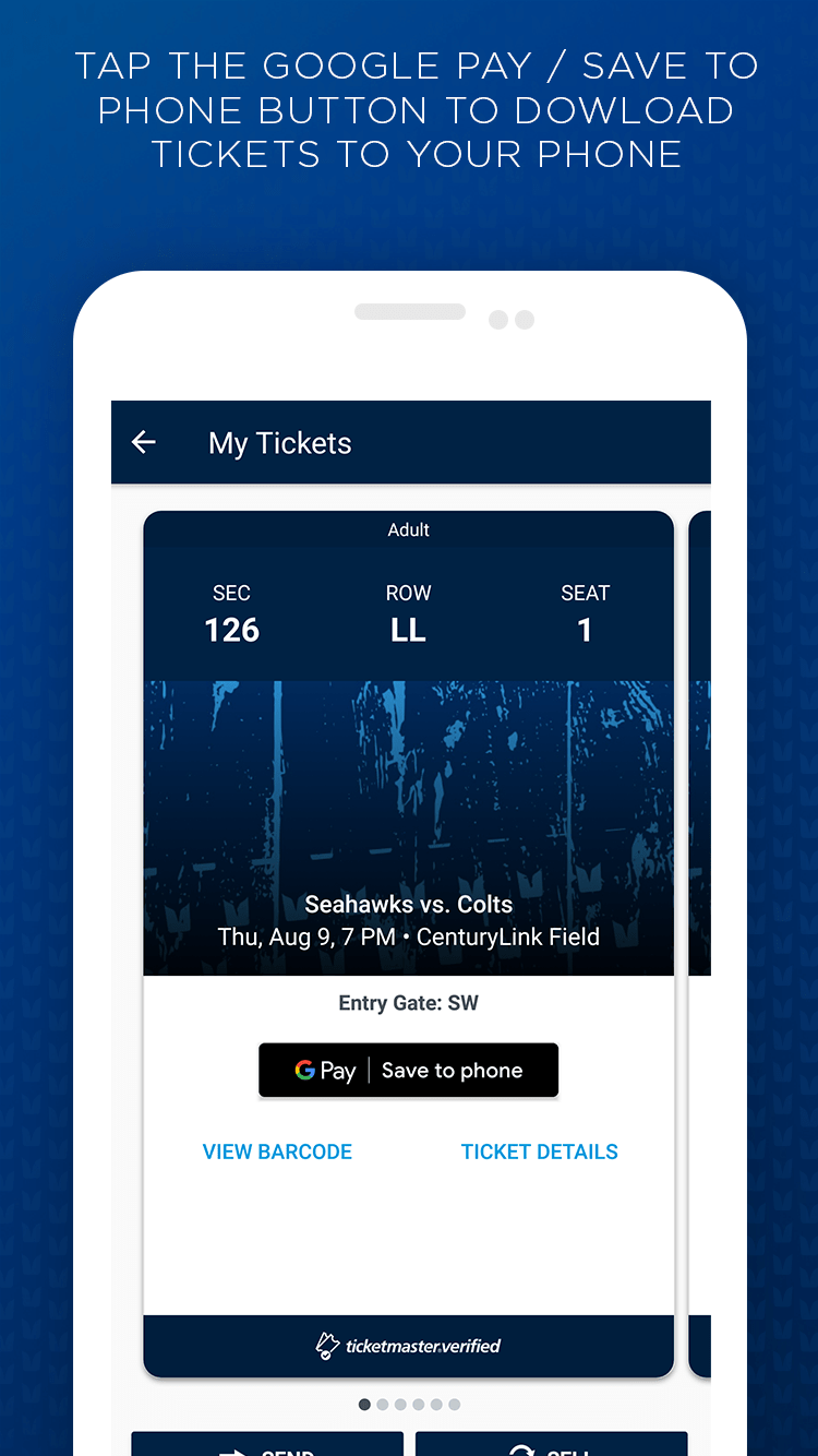 Mobile Tickets Seattle Seahawks