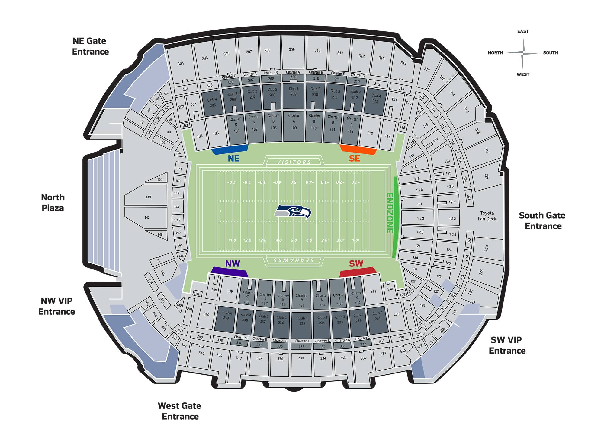 Seattle Seahawks Field Seats Seattle Seahawks