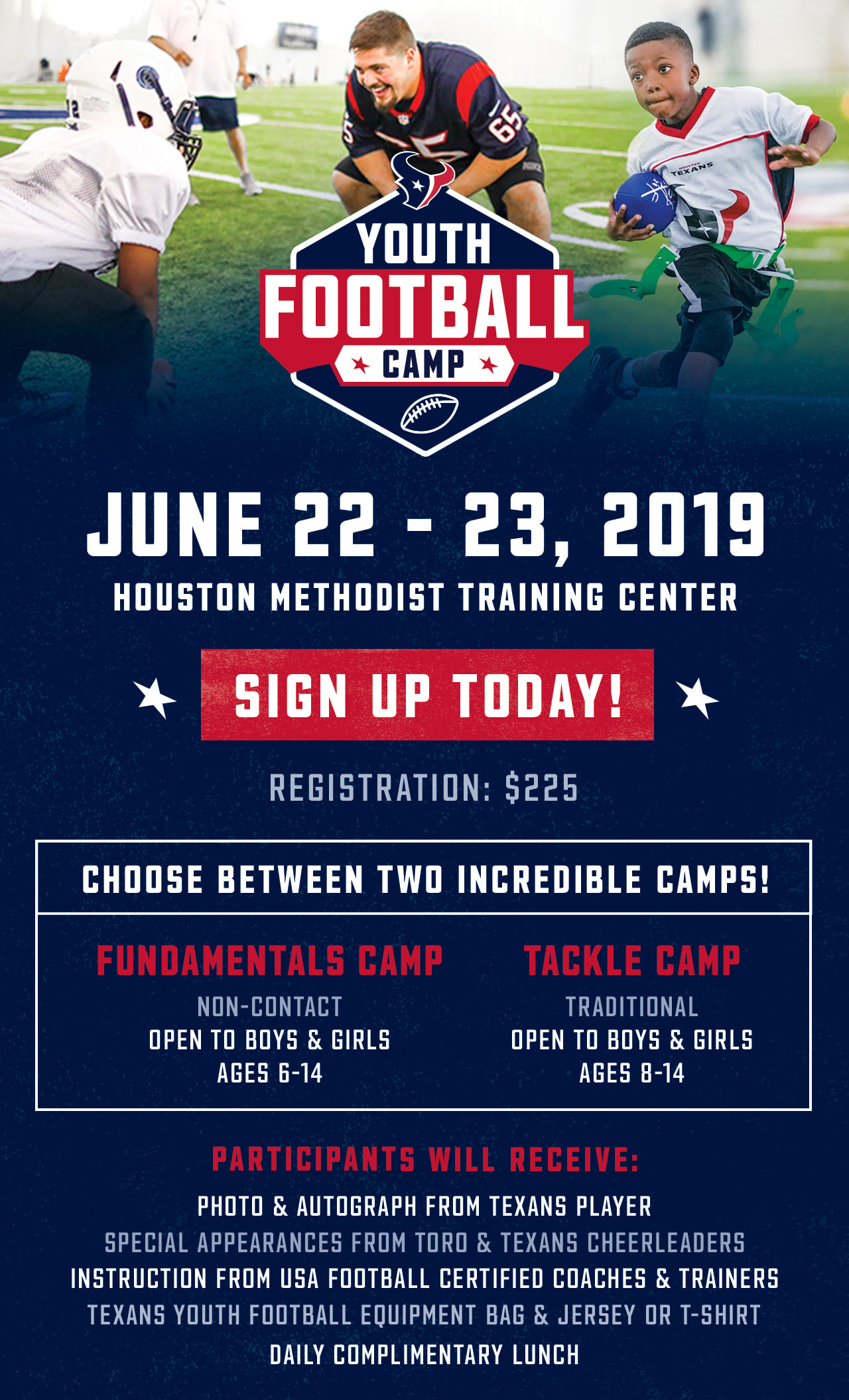 Youth Football Camp Houston Texans