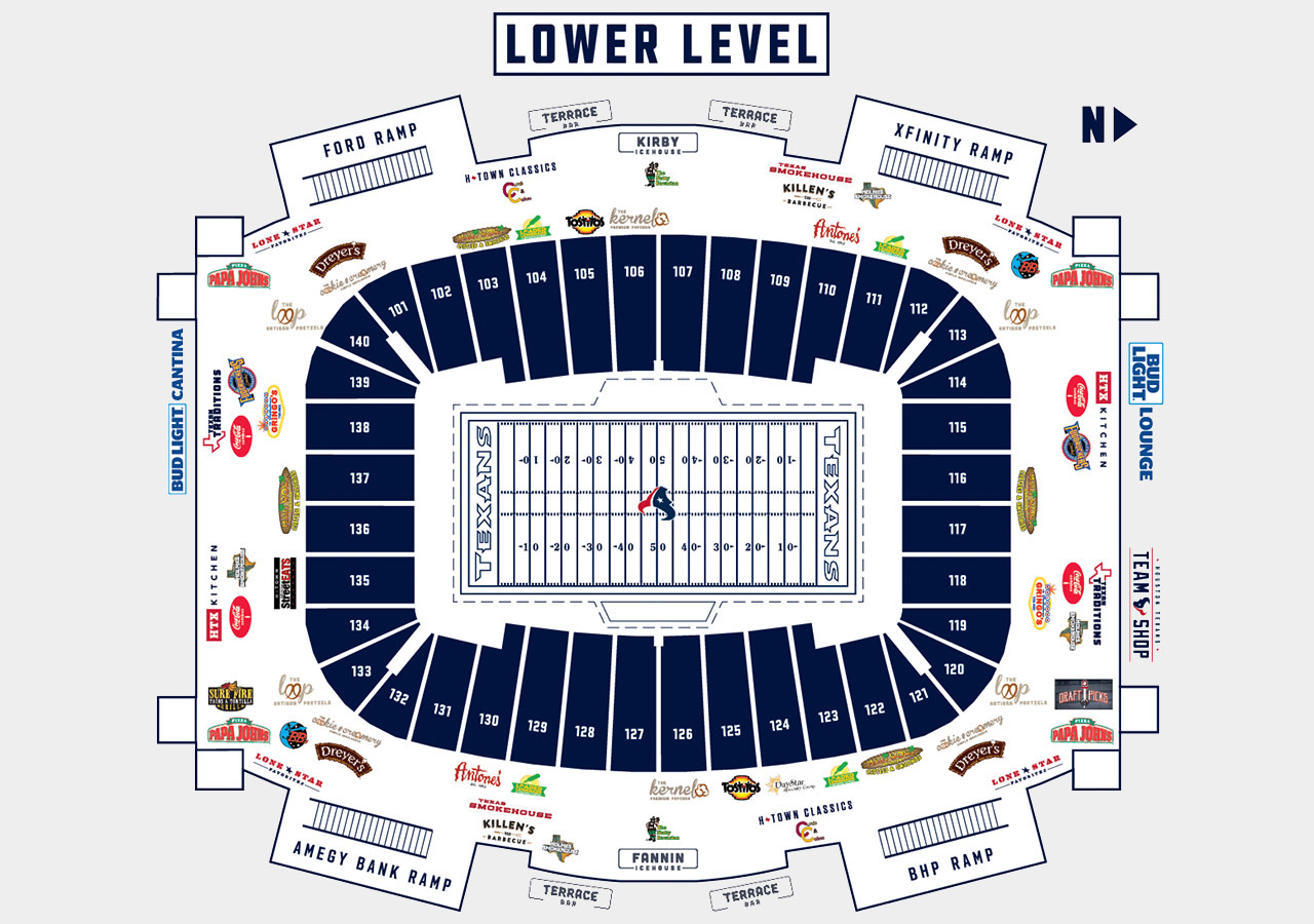 Nrg Stadium Map Texans