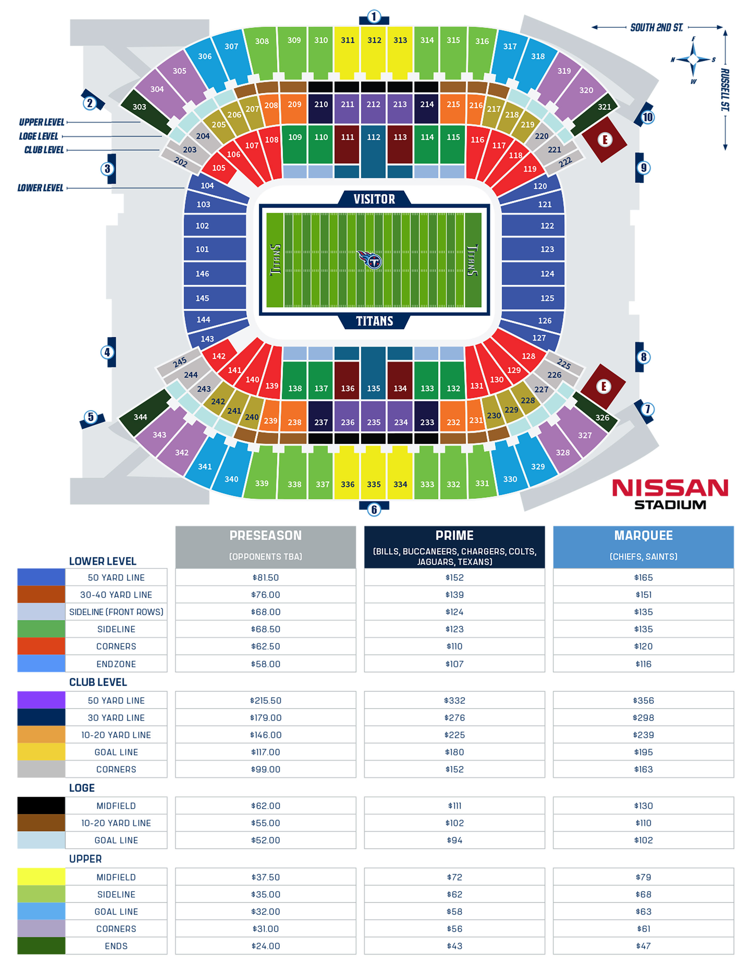 Tennessee Titans Single-Game Tickets  Tennessee Titans 