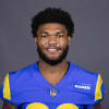 This is a 2020 photo of Cam Akers of the Los Angeles Rams NFL football team.  This image reflects the Los Angeles Rams active roster as of August 8th, 2020 when this image was taken. (Los Angeles Rams)