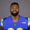 This is a 2020 photo of Michael Brockers of the Los Angeles Rams NFL football team.  This image reflects the Los Angeles Rams active roster as of August 8th, 2020 when this image was taken. (Los Angeles Rams)