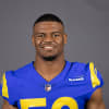 This is a 2020 photo of Micah Kiser of the Los Angeles Rams NFL football team.  This image reflects the Los Angeles Rams active roster as of August 8th, 2020 when this image was taken. (Los Angeles Rams)