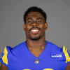 This is a 2020 photo of Sebastian Joseph-Day of the Los Angeles Rams NFL football team.  This image reflects the Los Angeles Rams active roster as of August 8th, 2020 when this image was taken. (Los Angeles Rams)