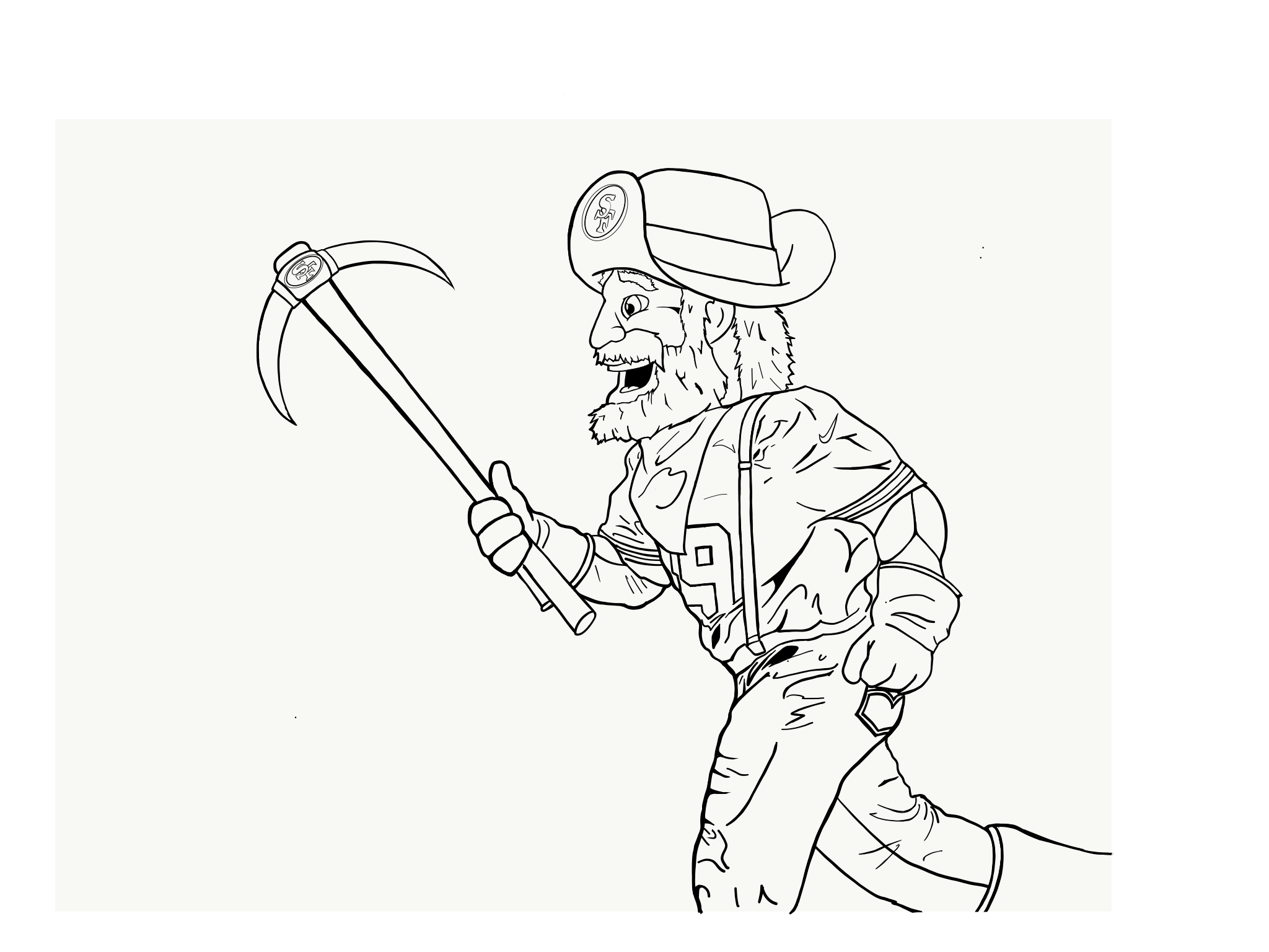 sf forty niners coloring pages
