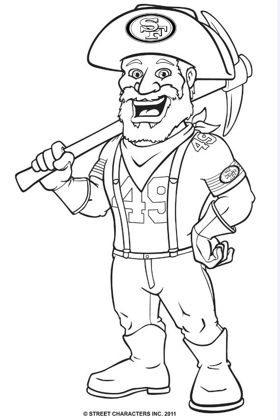 San Francisco 49ers Football Coloring Page (could use in SUB PLAN?)