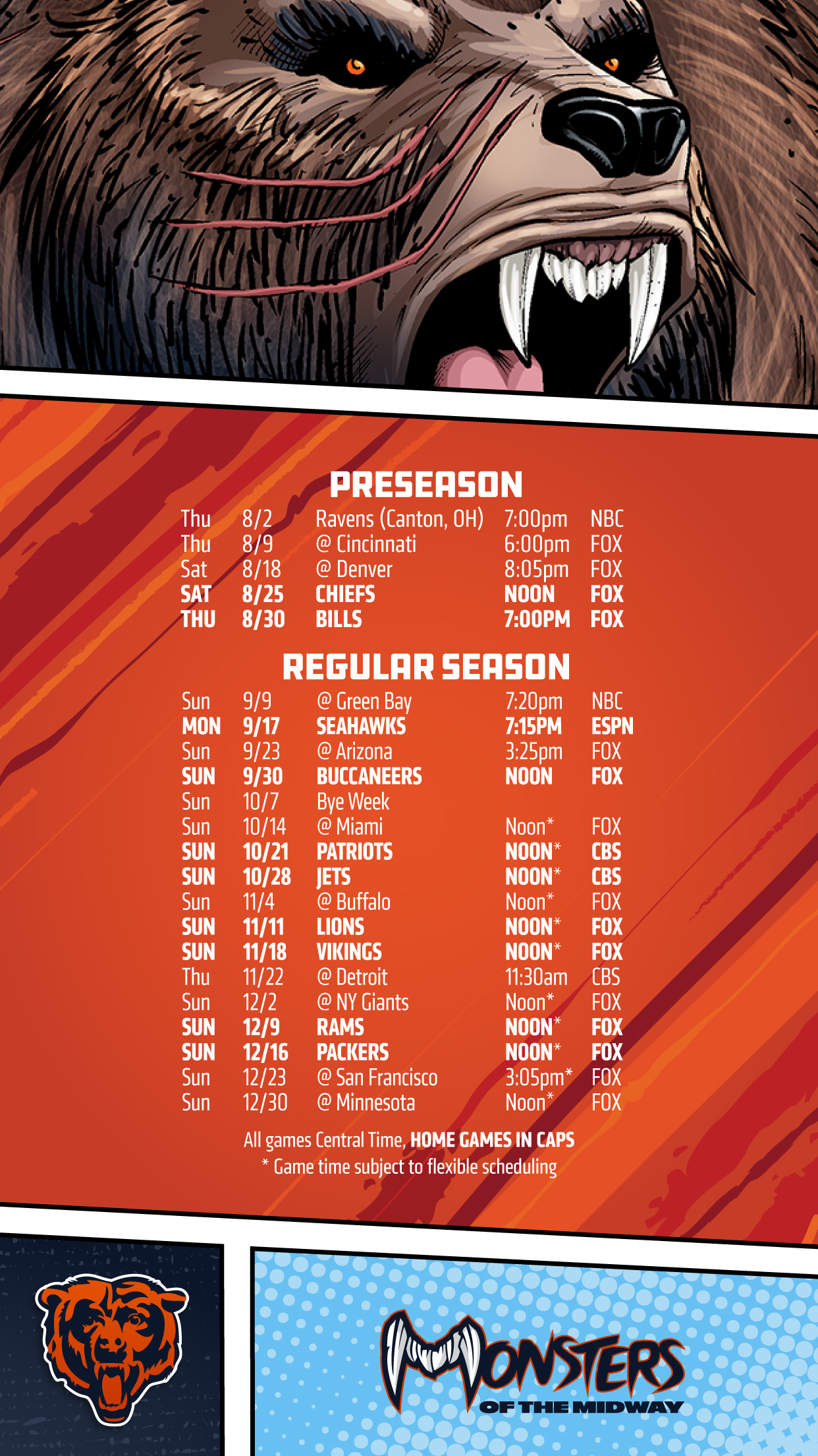 Chicago Bears 2024 2024 Schedule Printable Free Pdf Nert Blakeley