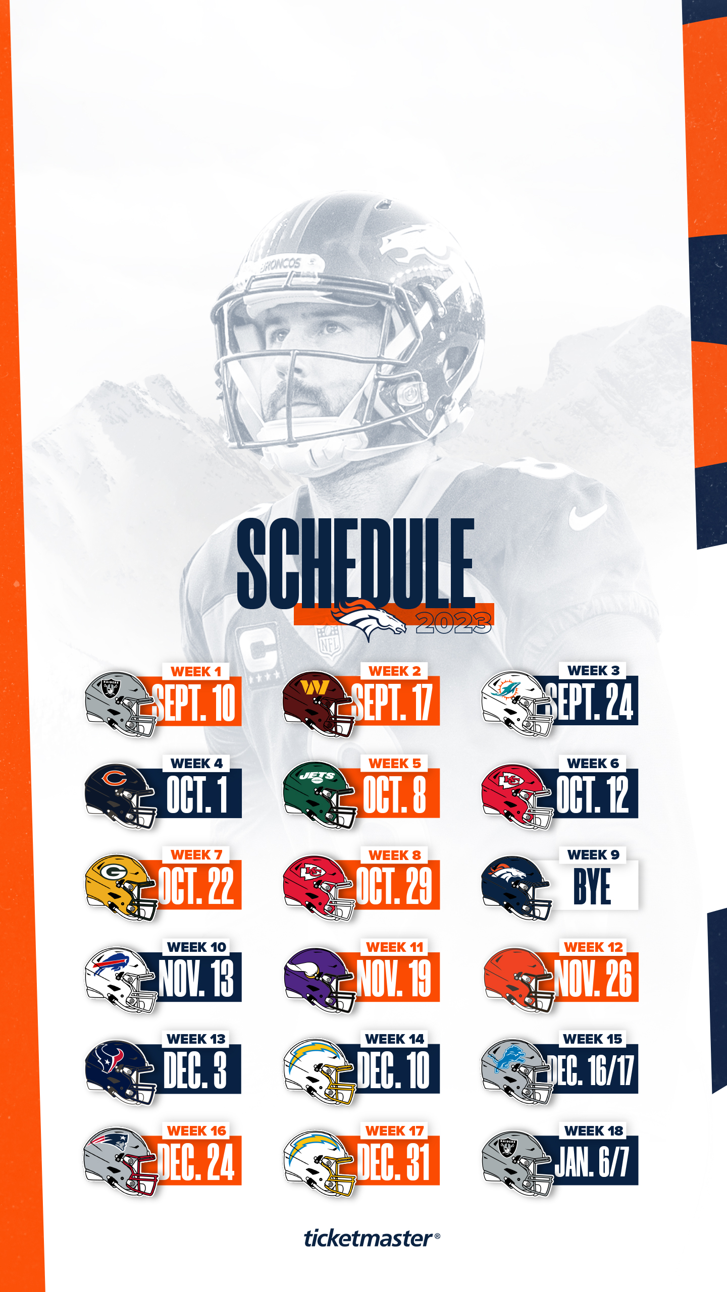 Get your downloadable 2023 Bears schedule wallpapers