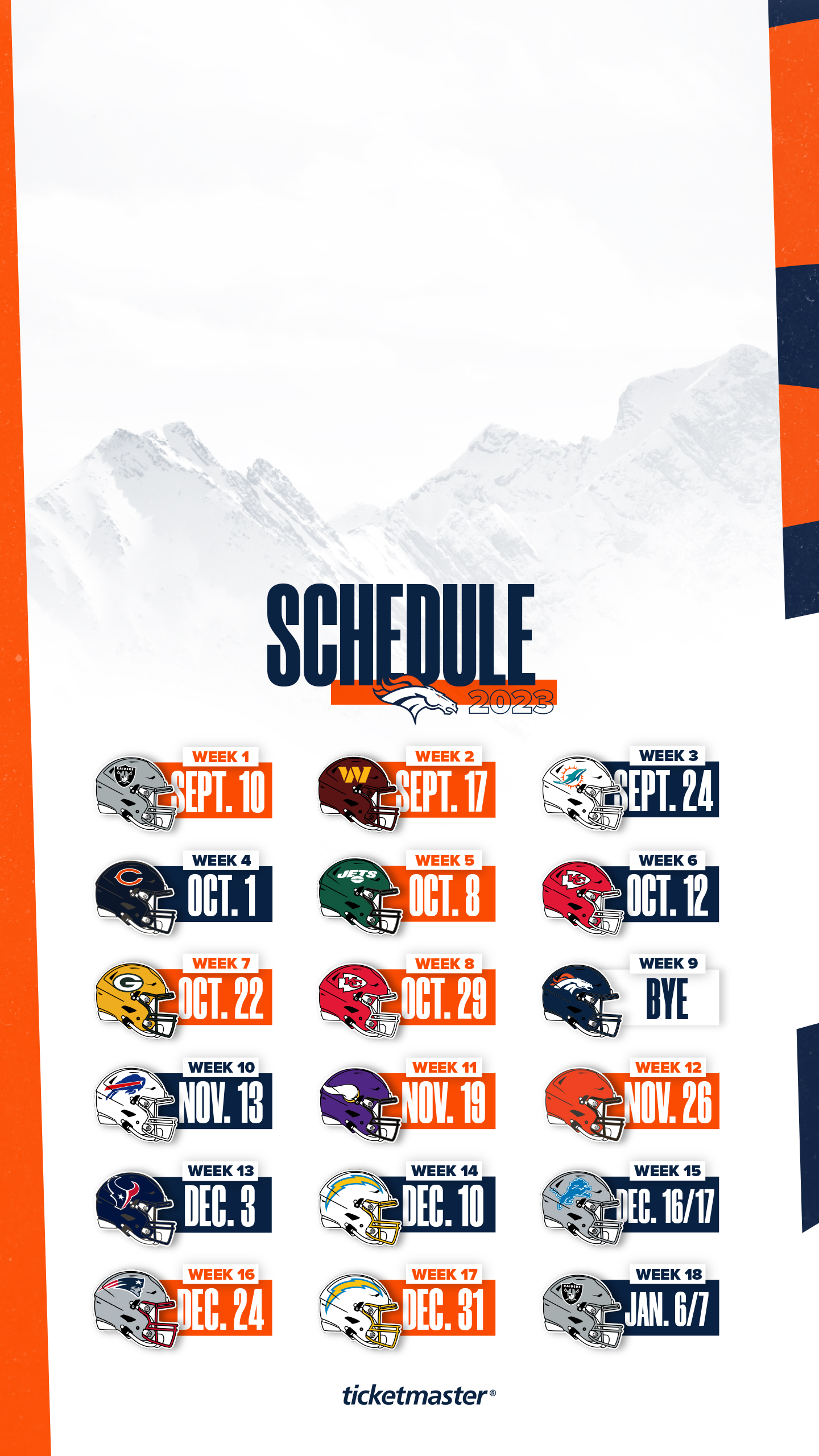 Get your downloadable 2023 Bears schedule wallpapers