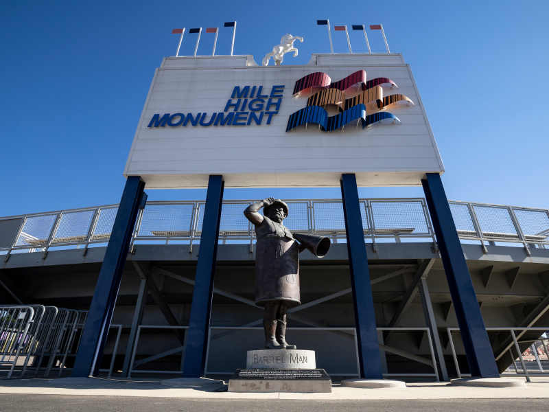 Mile High Monument, a miniature replica of Mile High Stadium
