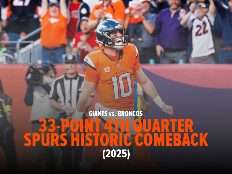 Mile High Magic: The 33–32 comeback vs. the Giants